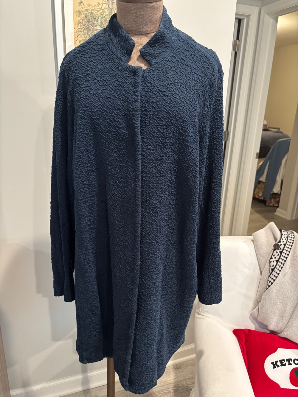Eileen Fisher Organic Cotton & Tencel Pucker Jacket 2X
